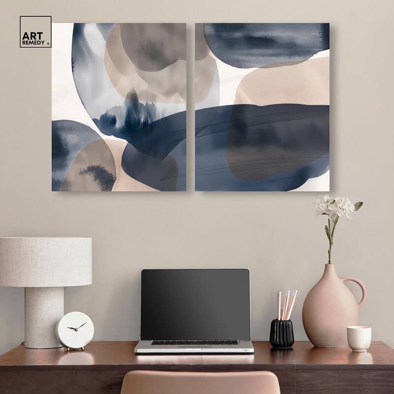 Rust and Noir Canvas Set of 2 by Art Remedy, Gallery Wrapped