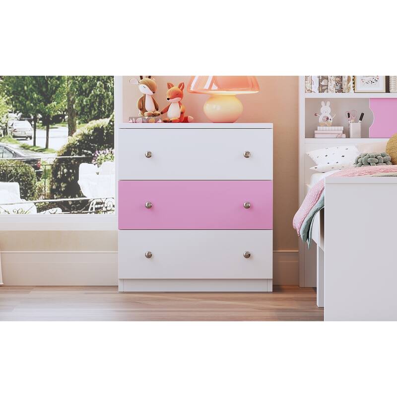3-Drawer Wooden Nightstand