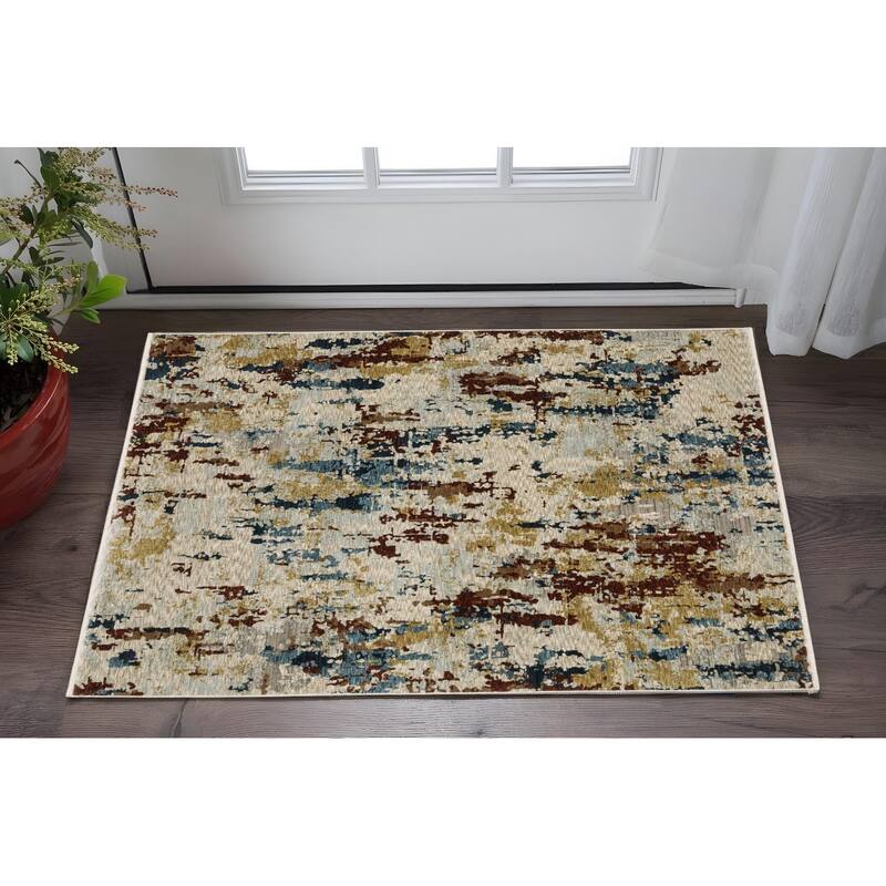 HomeRootsAbstract Modern Runner Area Rug - 60.24' X '39.37' X '0.32