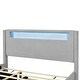preview thumbnail 9 of 8, Teddy Fleece Bed with LED Wingback Frame Bed and Trundle, Drawers