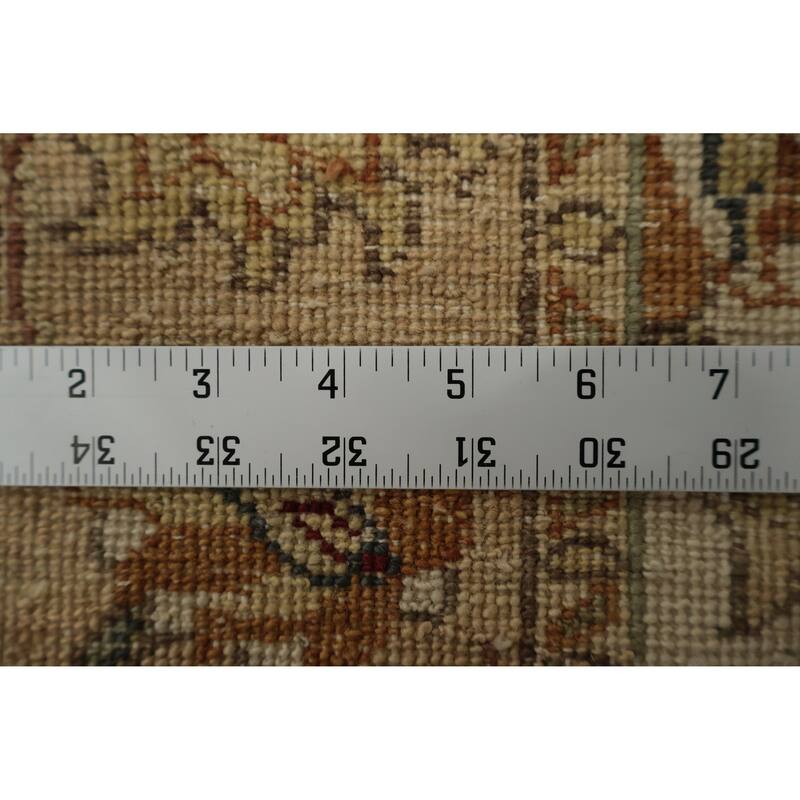 Hand Knotted Oriental 100% Wool Carpet Traditional Floral Beige & Ivories Peshawar Area Rug - 6' 2'' X 2' 7''