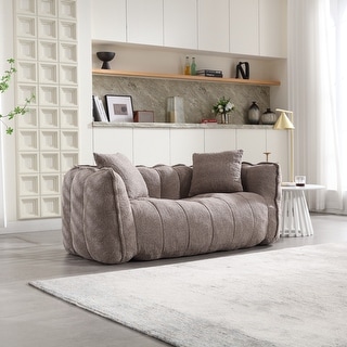 Roomfitters Soft Beanbag Chair with High Resilience Foam Core – Comfortable Square Recliner Sofa for Gaming, Watching TV