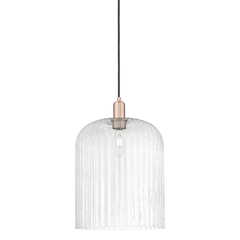 Innovations Lighting 716-1P-18-12 Bridal Veil Pendant Bridal Veil 12" - Antique Copper / Seedy