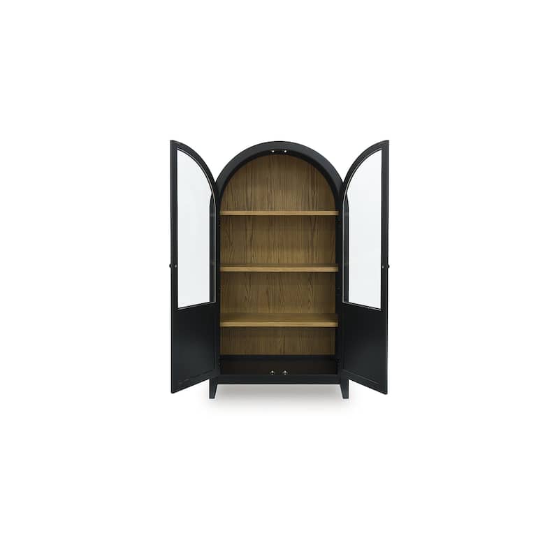 Signature Design by Ashley Dagandale Black/Brown Accent Cabinet - 40" W x 16" D x 74.13" H