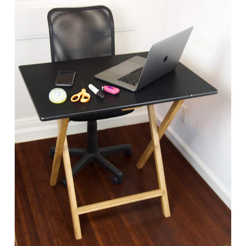 Bamboo Frame Folding Desk - Black