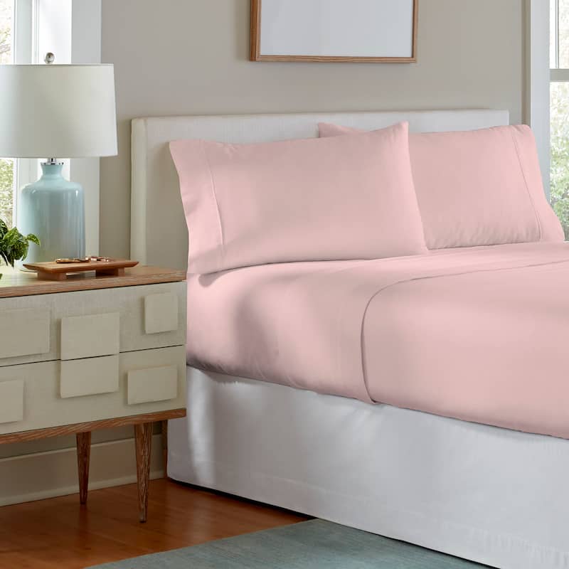 Pointehaven 175 GSM Cotton Flannel Bed Sheet Set with Oversized Sheets