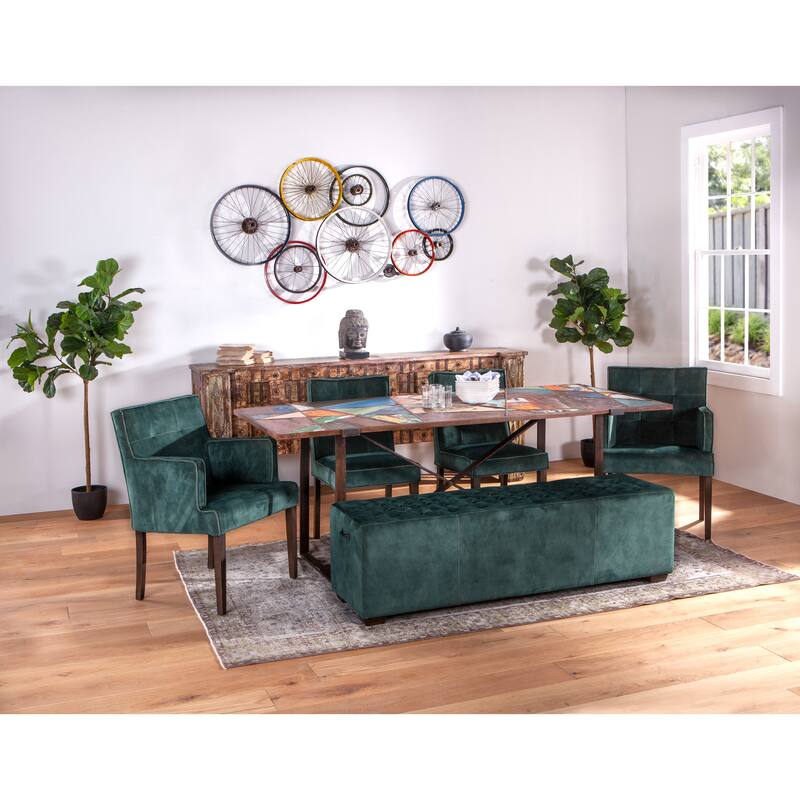 Avery Green Velvet Armchair