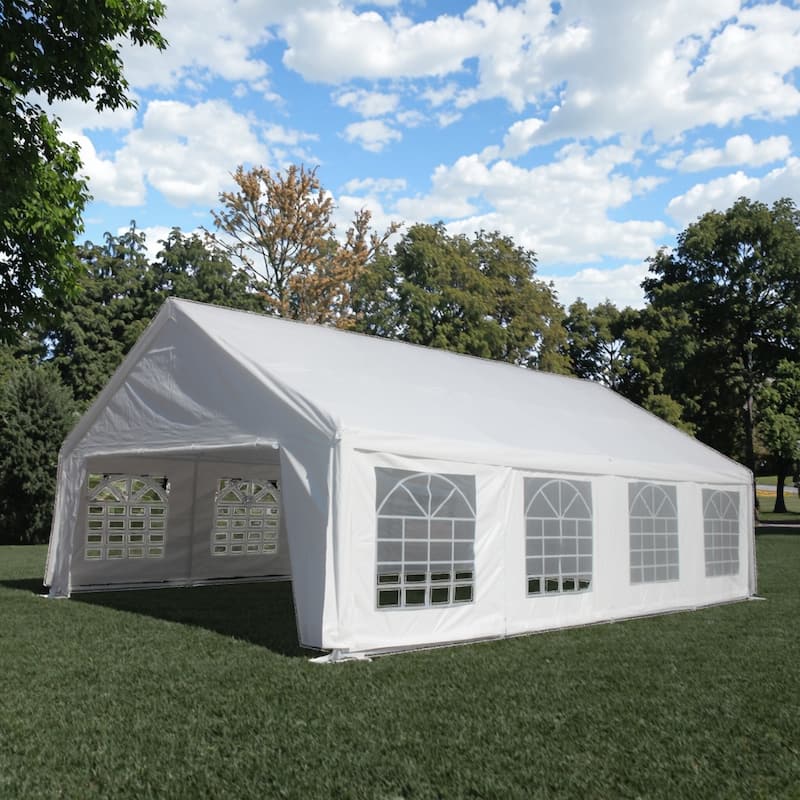 20x30ft Party Tent Heavy Duty Outdoor Gazebo White Event Shelter Wedding Canopy Tent for Parties Carport BBQ Commercial