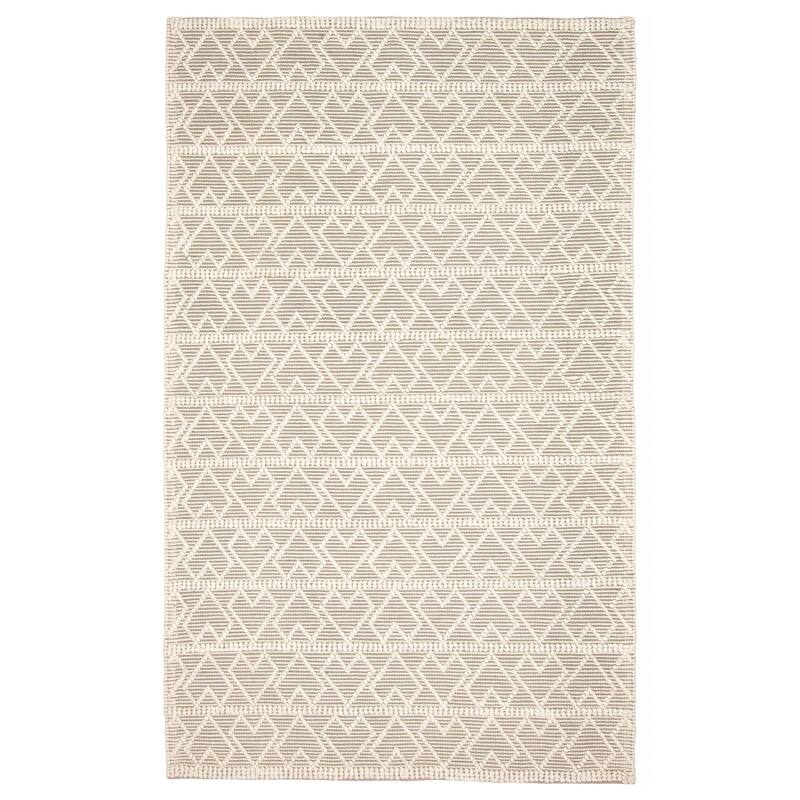 ECARPETGALLERY Braid weave Sienna Cream Wool Rug - 5'0 x 8'2 - Cream - 5'0 x 8'2