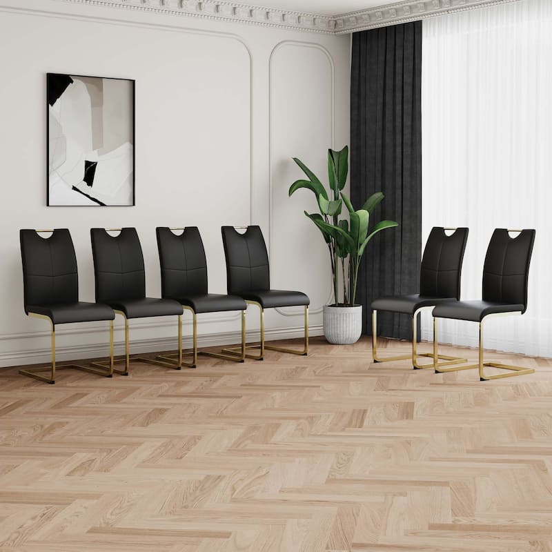 PU Dining Chair Living Room Chair ,Set of 6