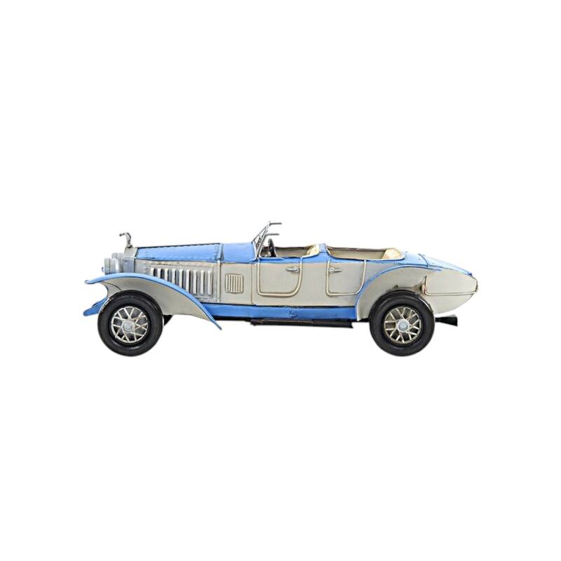 HomeRoots 4" White Metal Hand Painted Model Car Tabletop Sculpture - 4.5' X '4' X '13.5
