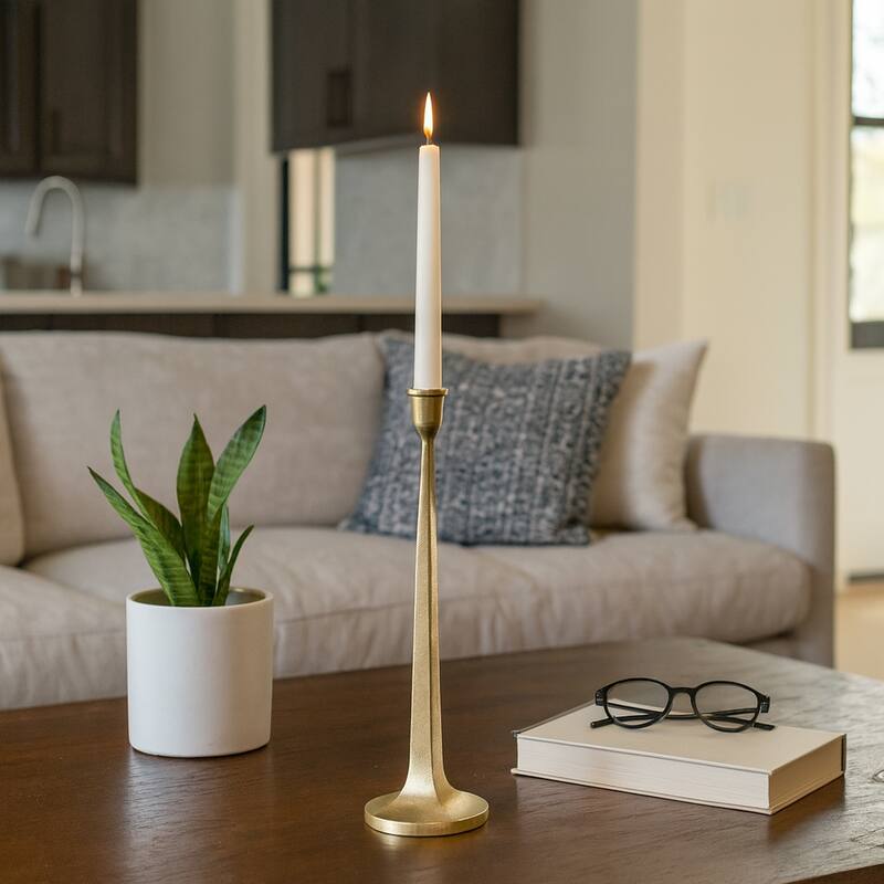 Metal Squared Off Taper Candle Holder