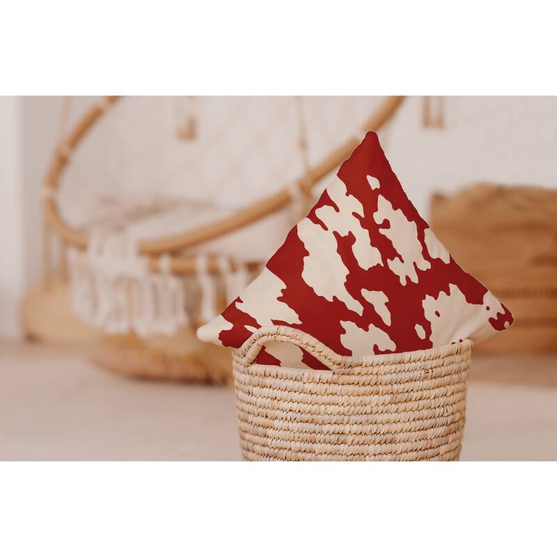 Moo Print Decorative Throw Pillow