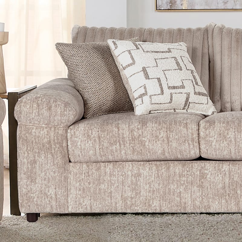 Roundhill Furniture Nason Wide Wale Corduroy Sofa and Loveseat Set