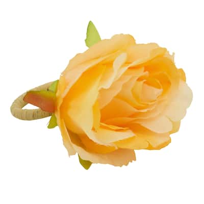 Flower Napkin Rings (Set of 4) - Orange