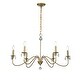 preview thumbnail 6 of 5, Modern Farmhouse 6-Lights French Country Chandelier For Dining Room - 35 in. Soft Gold