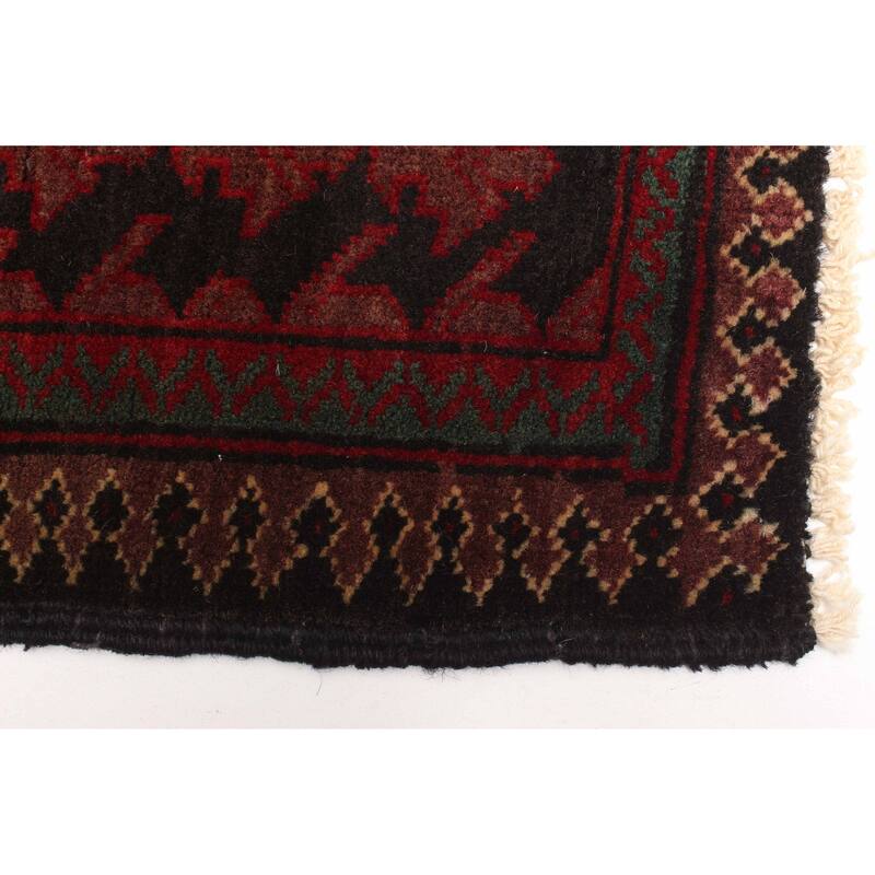 ECARPETGALLERY Hand-knotted Teimani Black Wool Rug - 2'9 x 4'5