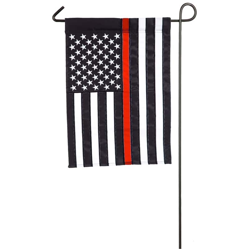 12.5 in. x 18 in. Thin Red Line Garden Applique Flag