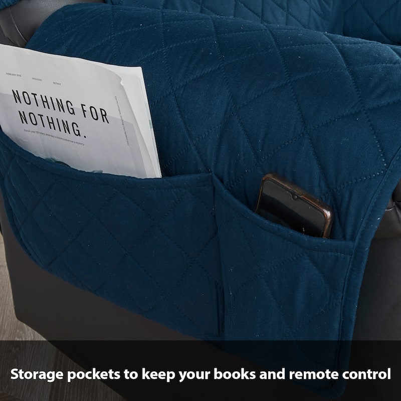 Stonecrest Heated Recliner Chair Cover, Microfiber Recliner Slipcover