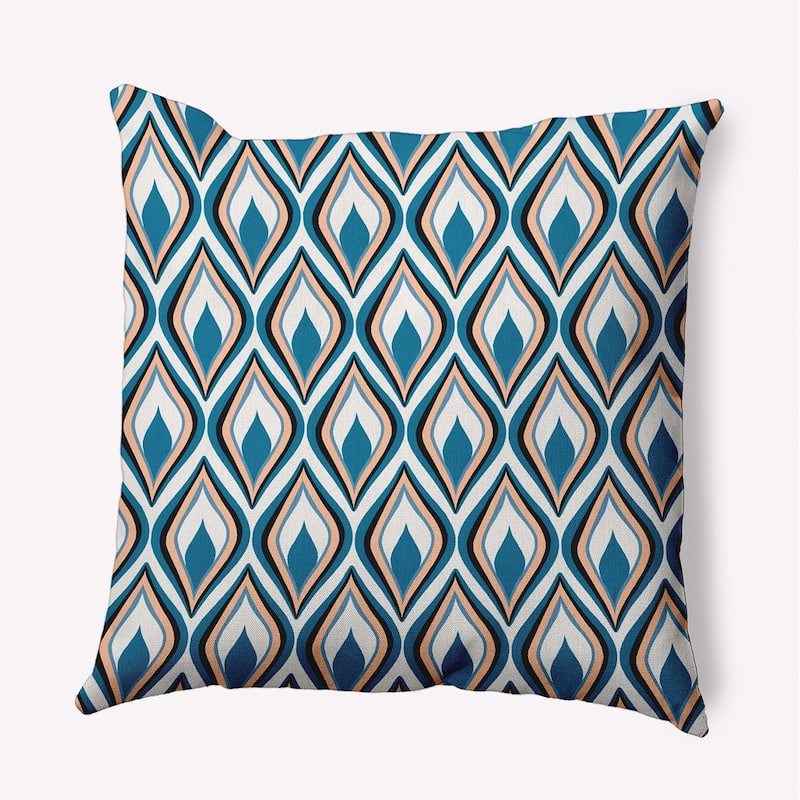 Feathers Indoor/Outdoor Throw Pillow - Unreal Teal - 20" x 20"