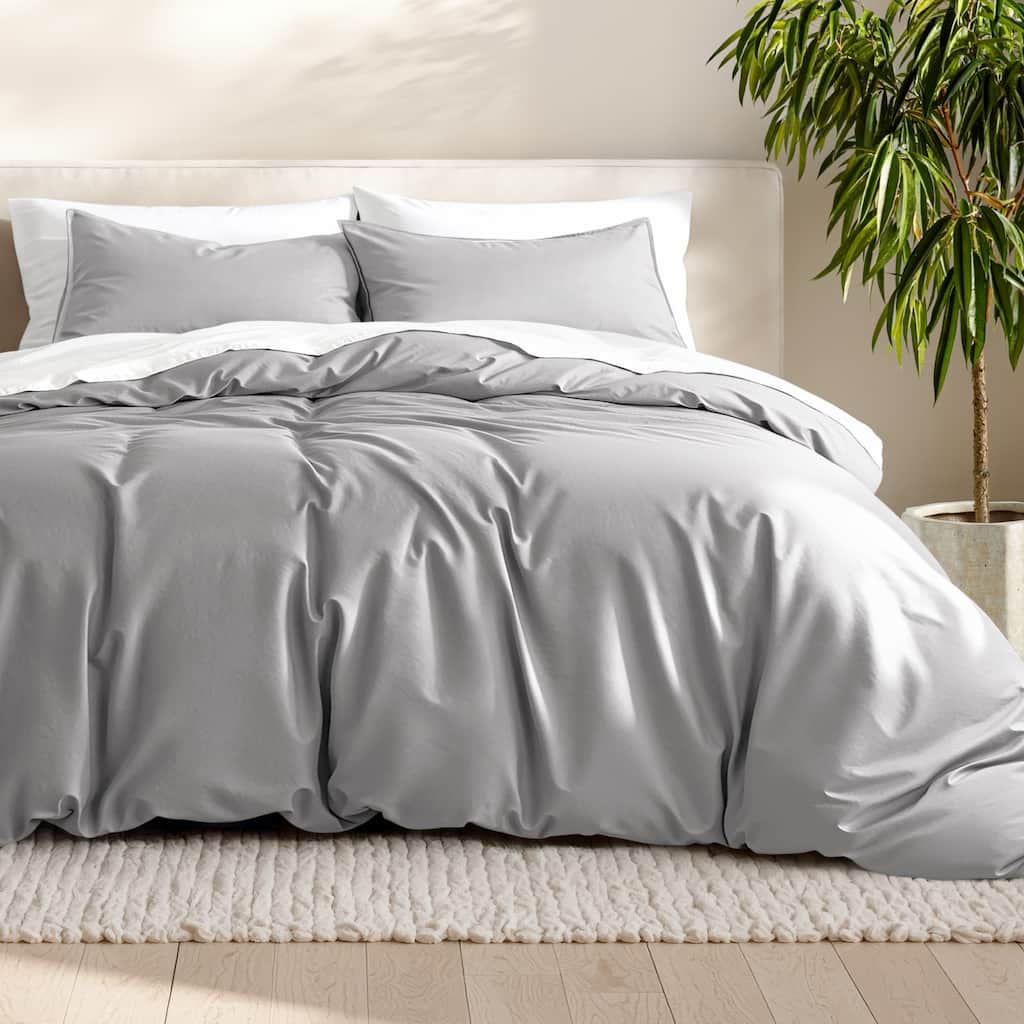 Bare Home Soft Hypoallergenic Microfiber Duvet Cover and Sham Set