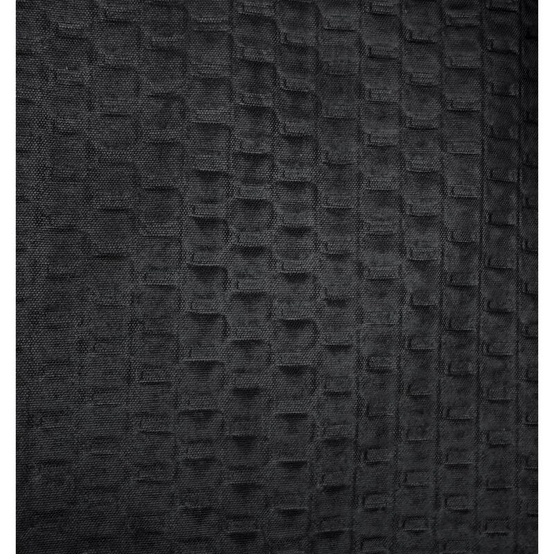 70" x 72" - Black Fabric Textured Glam luxury Shower Curtain