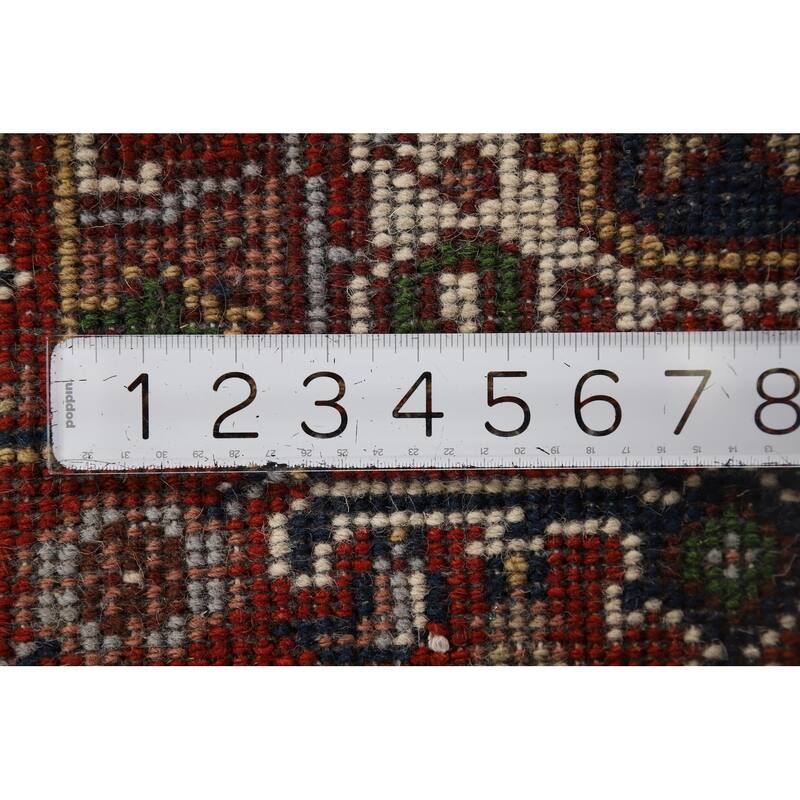 Geometric Heriz Serapi Indian Accent Rug Handmade Wool Carpet - 2'0" x 3'0"