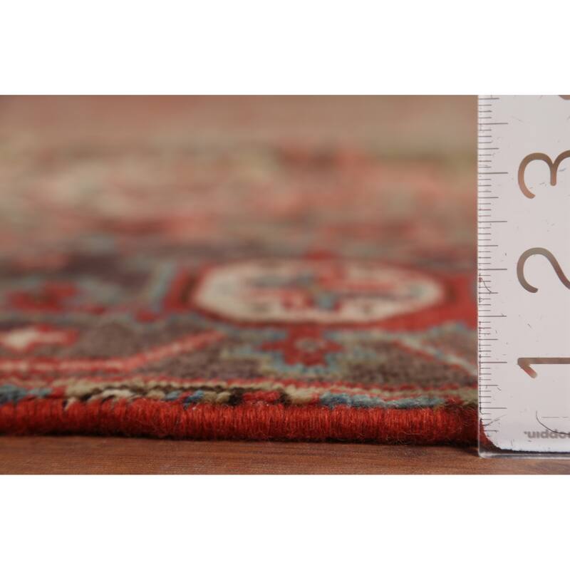 Medallion Heriz Persian Vintage Rug Handmade Traditional Wool Carpet - 9'4"x 13'2"