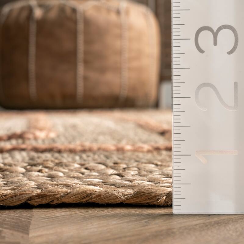 Elemore Geometric Jute Area Rug
