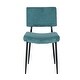 preview thumbnail 9 of 9, Green Fabric Dining Chair Dressing Chairs Stool Side Chairs Set of 2