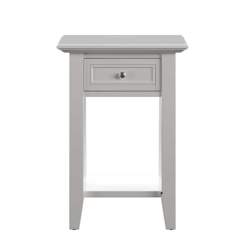 Zayden 1-drawer Side Table with Charging Station by iNSPIRE Q Bold