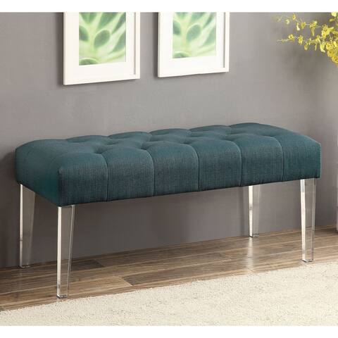 Furniture of America Noor Contemporary Fabric Button Tufted Bench