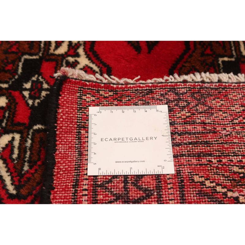ECARPETGALLERY Hand-knotted Teimani Red Wool Rug - 6'4 x 9'2