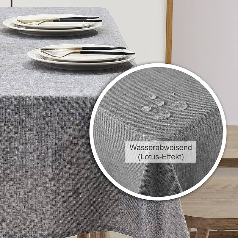 STP Goods Imitation linen tablecloth in Taupe
