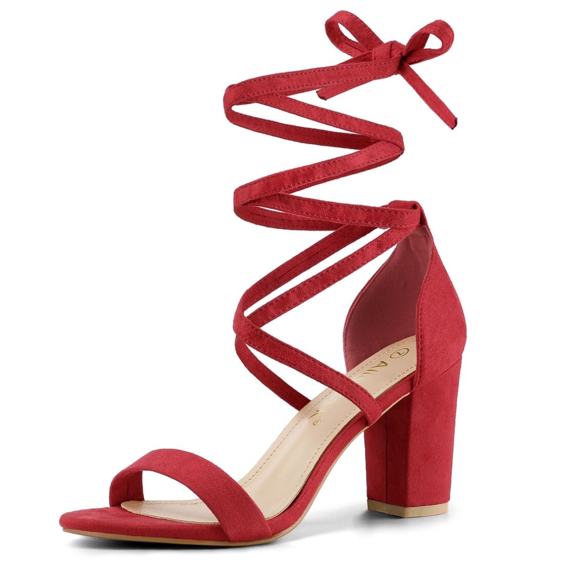 lace up chunky heel sandals