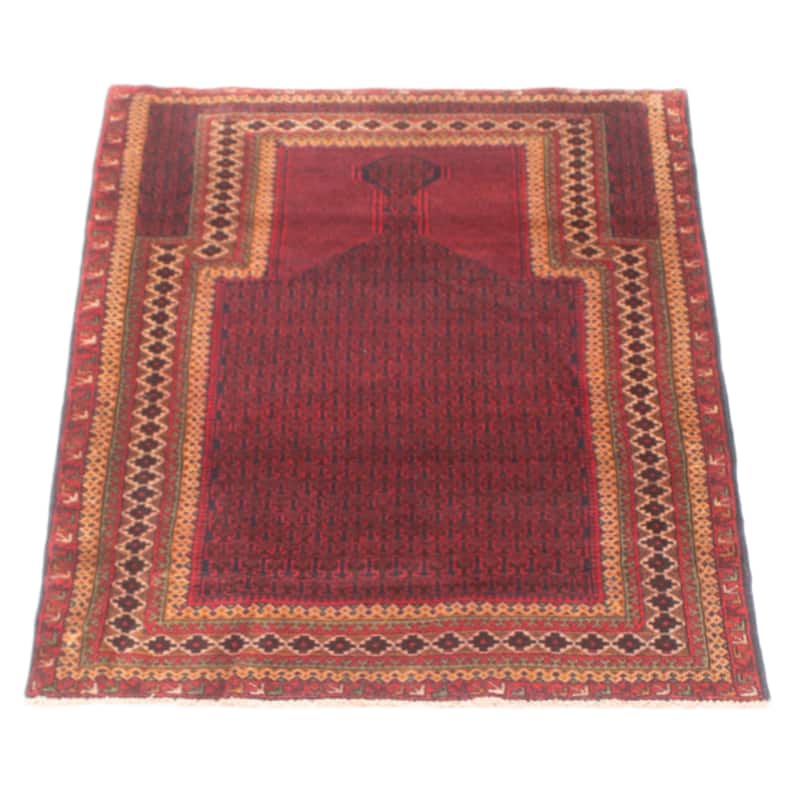 Teimani Burgundy Rug 3'0" x 4'9" - 3'0 x 4'9