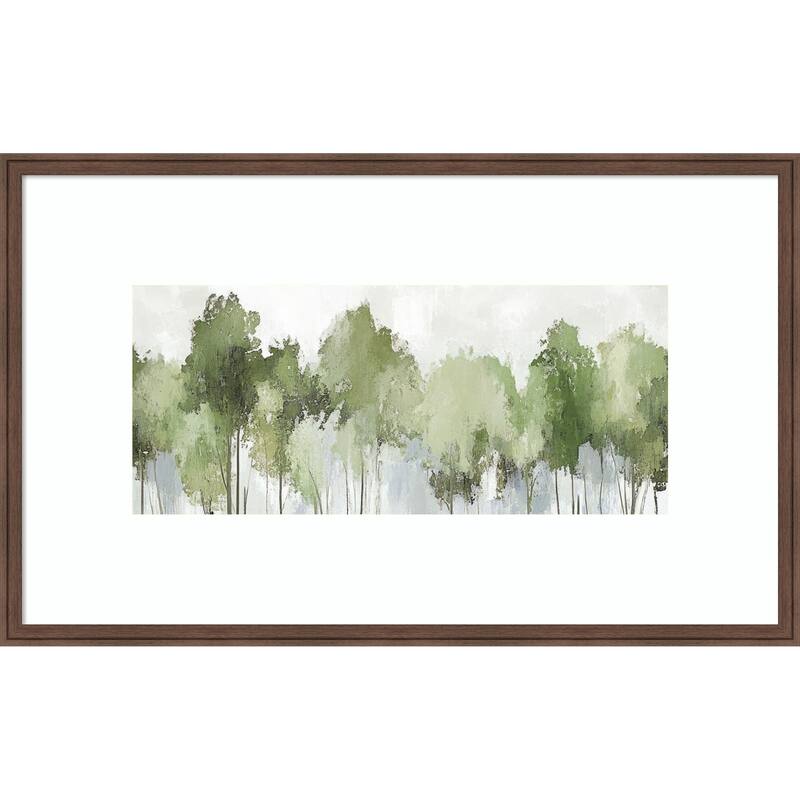 Forest of Sapphire Blossoms No. 1 by Mona Grace Wood Framed Wall Art Print