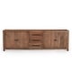 preview thumbnail 2 of 4, Sparrow Solid Wood Media Console - Brown - 76" x 16"