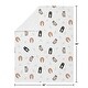 preview thumbnail 4 of 2, Woodland Forest Animals Boy Girl Baby Receiving Security Swaddle Blanket - Beige Grey Black White Bear Raccoon Hedgehog Neutral