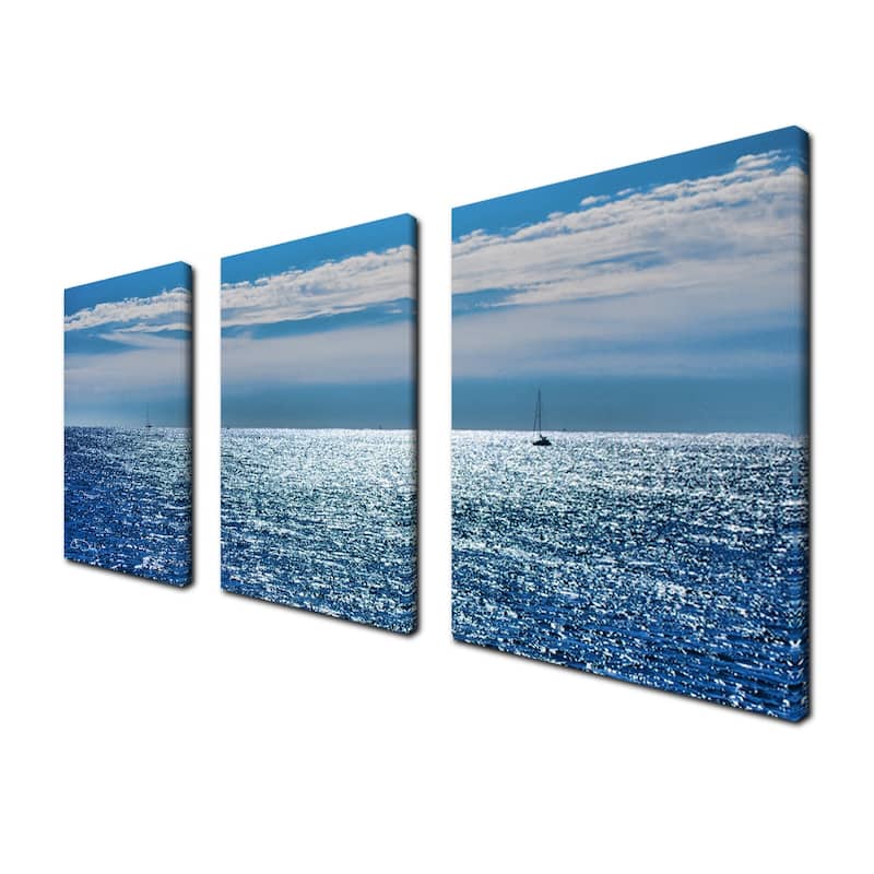 Ready2HangArt 'Oceans' 3-Piece Wrapped Canvas Wall Art Set