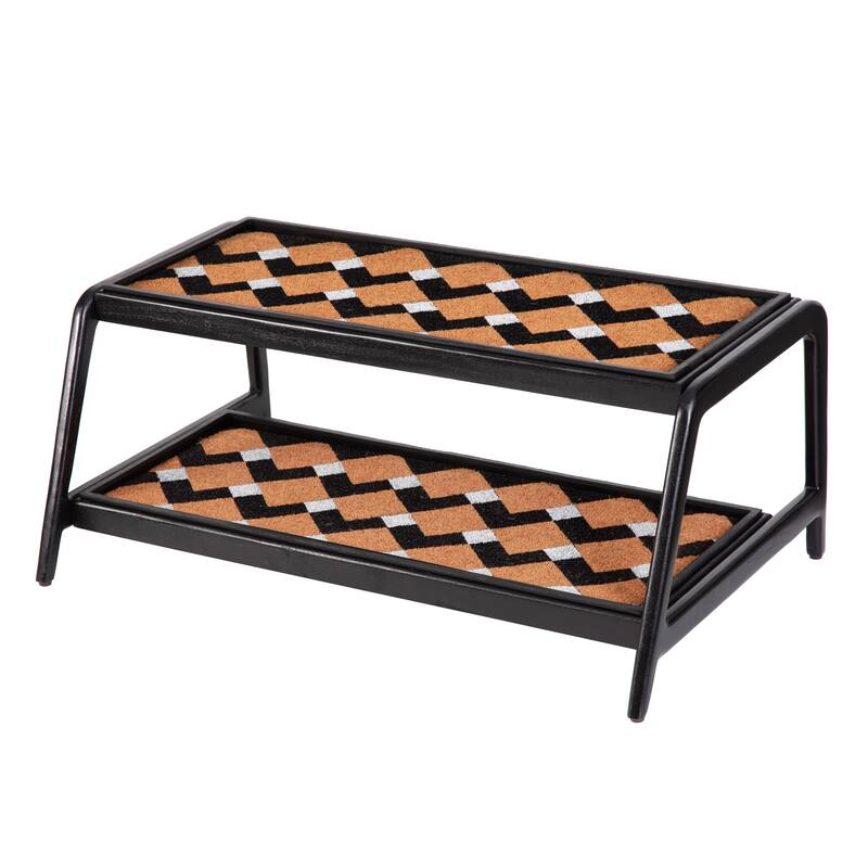 Jani Double-Tier Black Stand 3-Pair Rubber Boot Trays - Mt. Tam