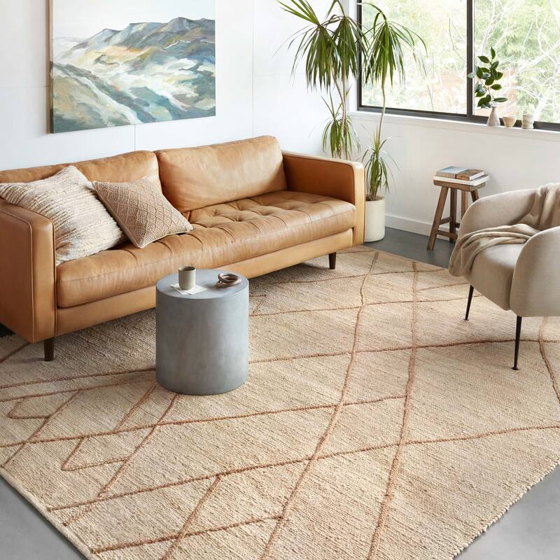 Alexander Home Daniela Modern Jute Hand Woven Area Rug - 7'-9" x 9'-9" - Runner/Rectangle