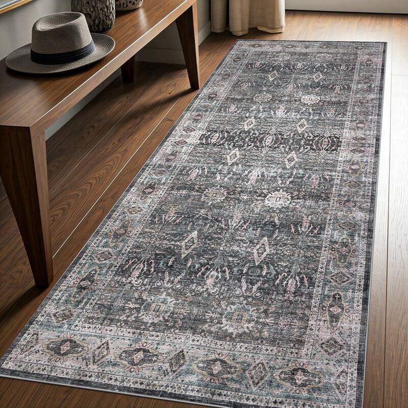 Delara Machine Washable Area Rug, Soft & Durable, Non-Slip Backing, Eco- Friendly GRS certified.