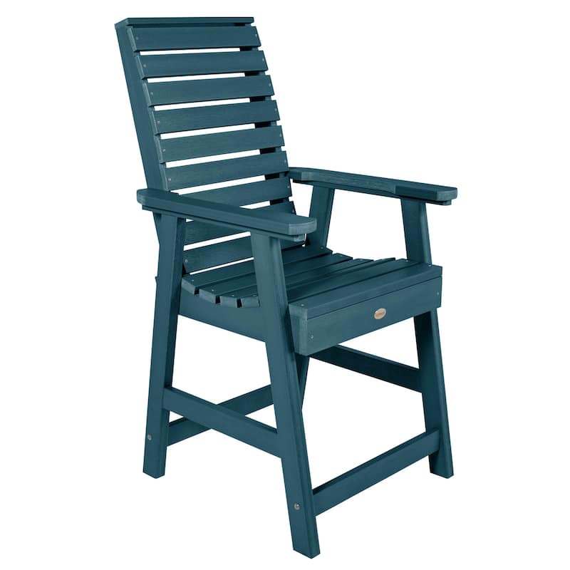 HIGHWOOD Weatherly Eco-friendly Outdoor Counter-Height Armchair - Nantucket Blue