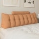 preview thumbnail 18 of 27, WOWMAX Headboard Wedge Reading Pillow With Bolster Neck Roll Pink - King