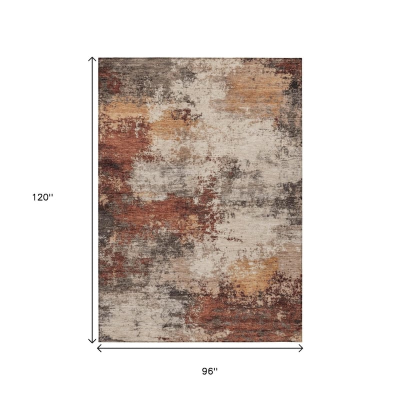 HomeRoots Abstract Transitional Rectangle Outdoor Rug