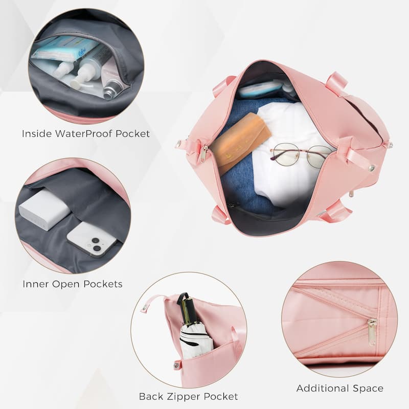 Luggage Sets 4 Piece, ABS Durable Suitcase with Travel Bag, Carry On Luggage Suitcase Set with 360°Spinner Wheels