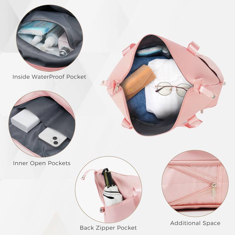 Luggage Sets Four Piece, ABS Durable Suitcase with Travel Bag