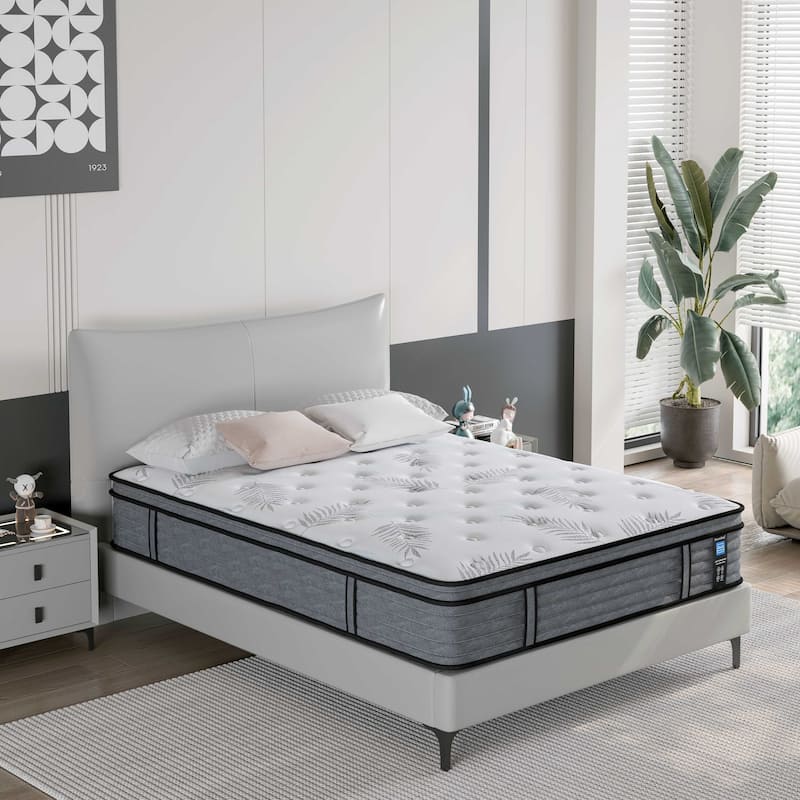 14 inch Firm Euro Top Hybrid Memory Foam Mattress with Cooling Gel
