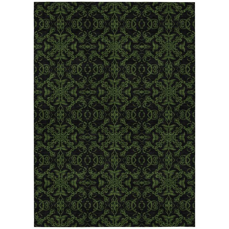 HomeRoots Medallion Transitional Rectangle Outdoor Rug